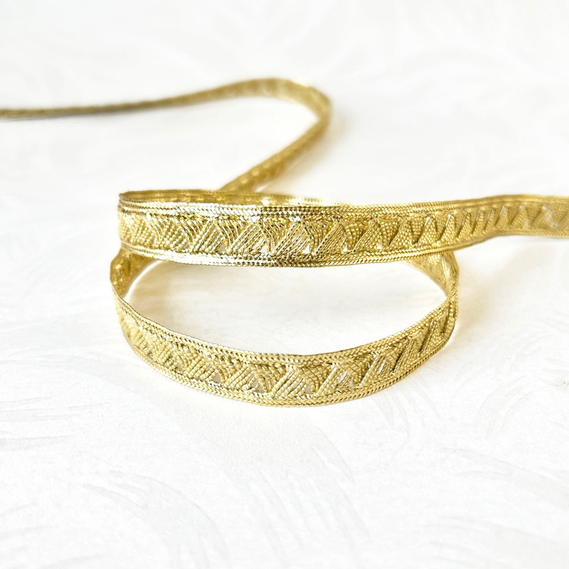 Criss Cross Metallic Decorative Braid