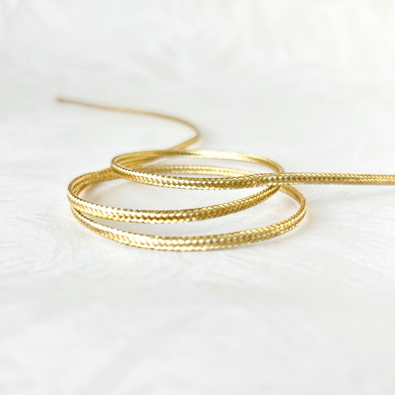 Flat Metallic Gold Cord-Gold