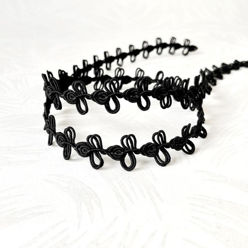 Flower & Loop Rayon Braid-Black