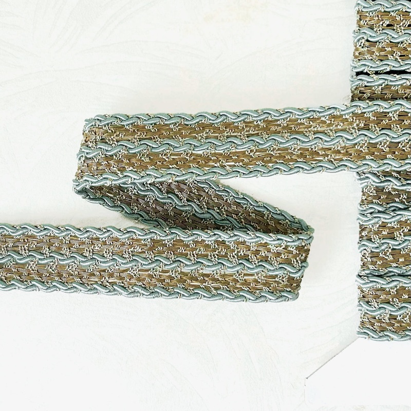 Gimp & Metallic Weave Braid-Gold & Copen