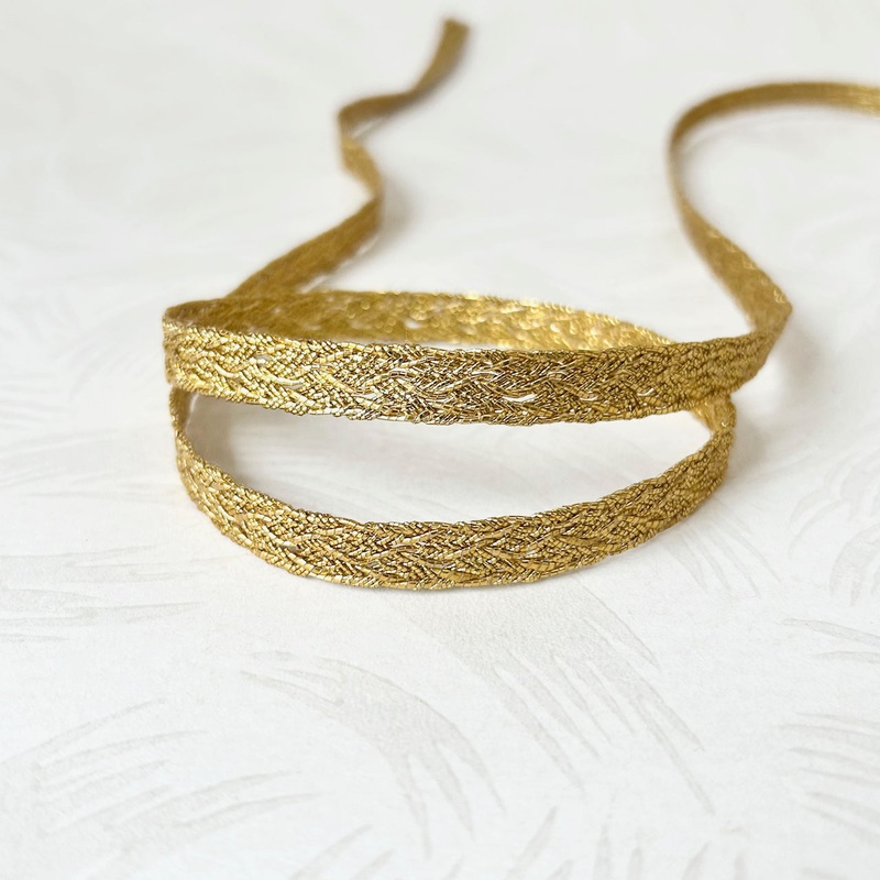 Heavy Metallic Gold Braid 3/8-Gold