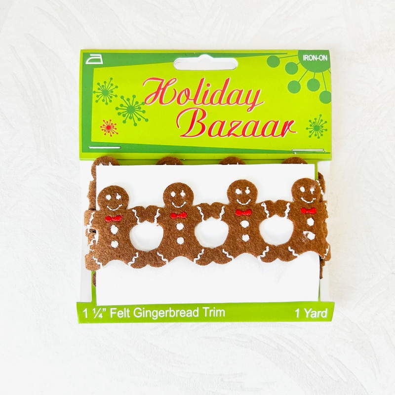 Iron-on Felt Gingerbread Men Trim