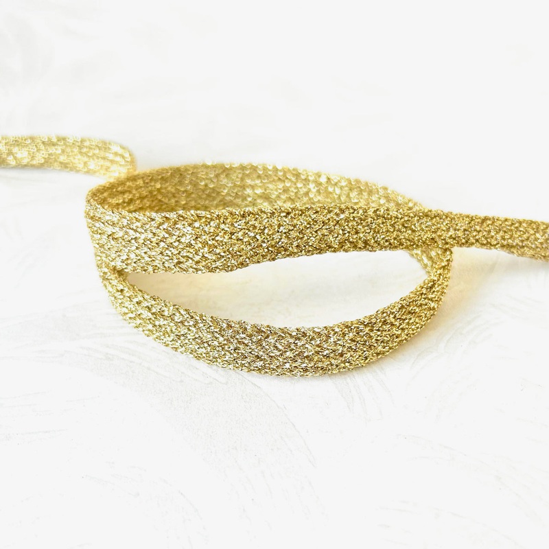 Metallic Gold Mesh Braid-Gold