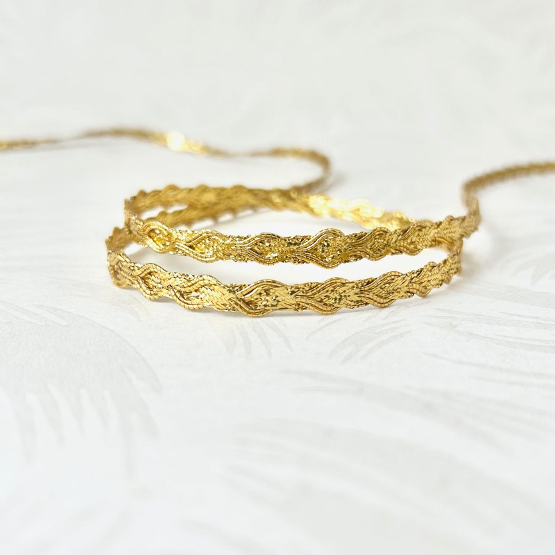 Metallic Gold Scallop Braid-Gold