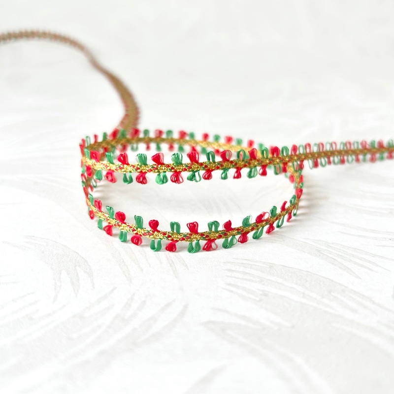 Metallic Picot Edge Flat Braid