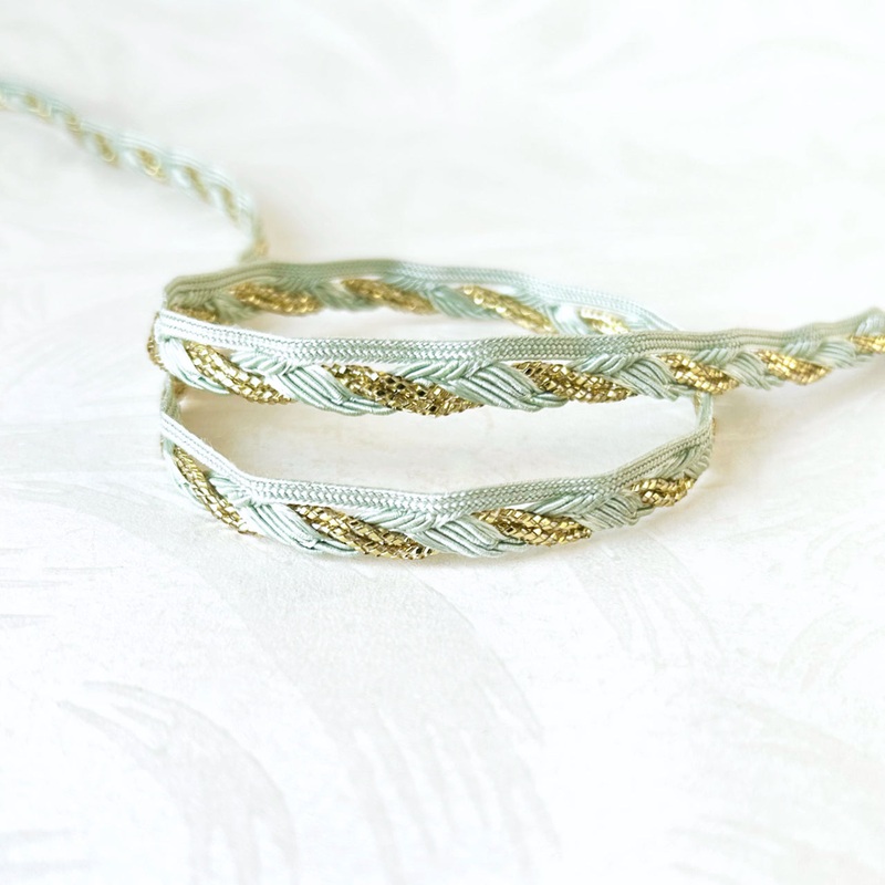 Metallic & Rayon Braid-Celery & Gold