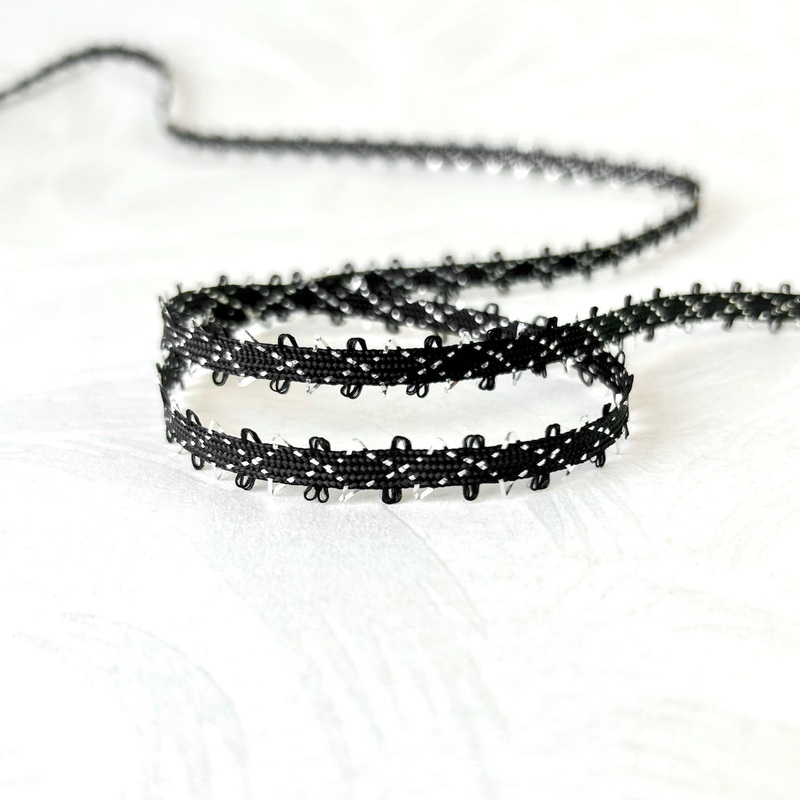 Metallic Weave Braid w/ Picot Edge