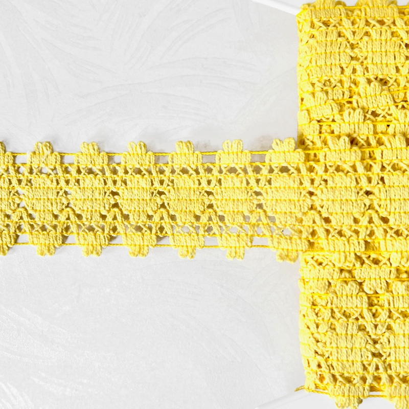 Scallop Loop Cluny Lace-Yellow-By the Yard & 50 Yard Roll