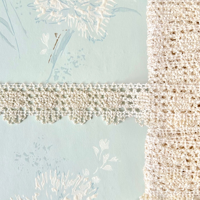 Textured Rayon Scalloped  Lace