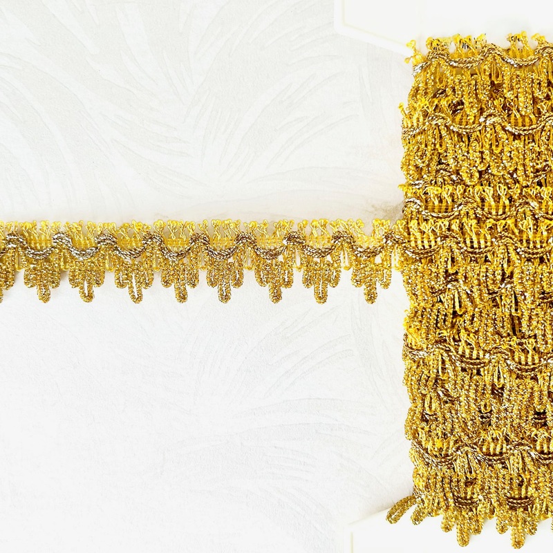 Triple Loop Metallic Braid-Gold