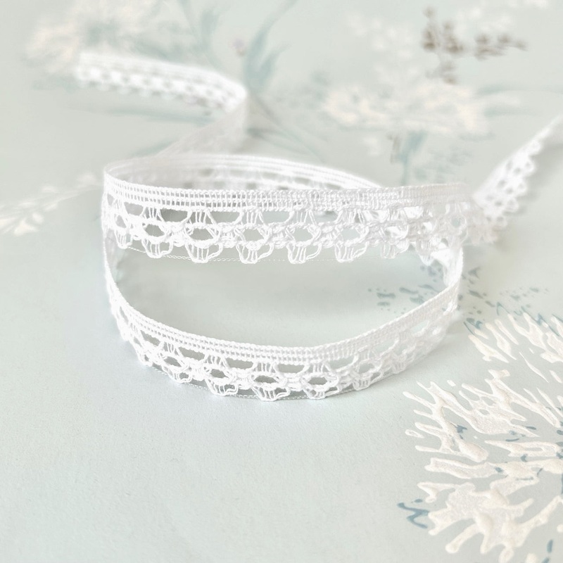 White Cluny Lace-White-By the Yard & 25 Yard Board