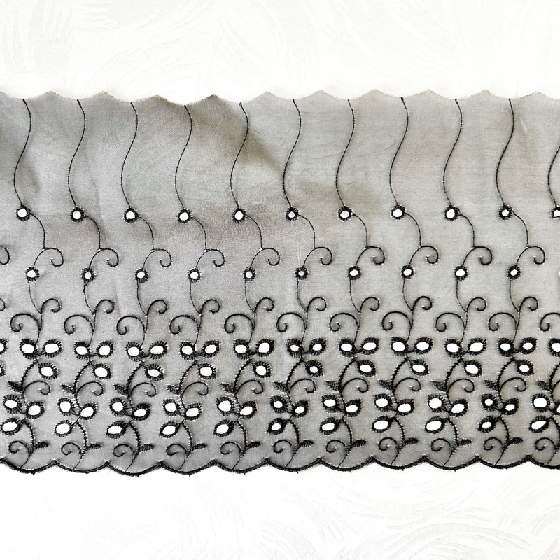 Black Eyelet Lace-Black-By the Yard & 36 Yard Board