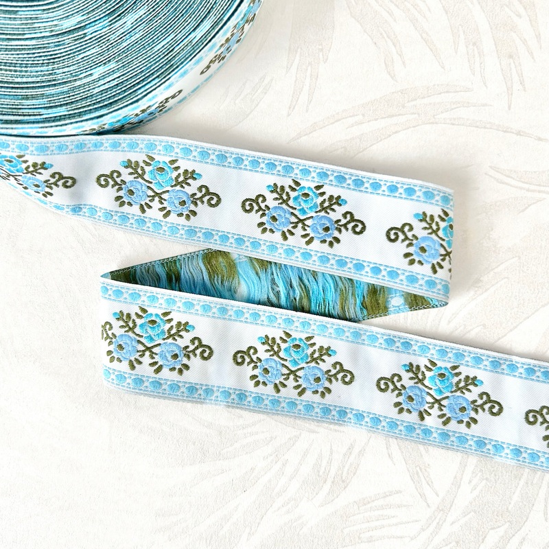 Blue Floral Jacquard-Blue