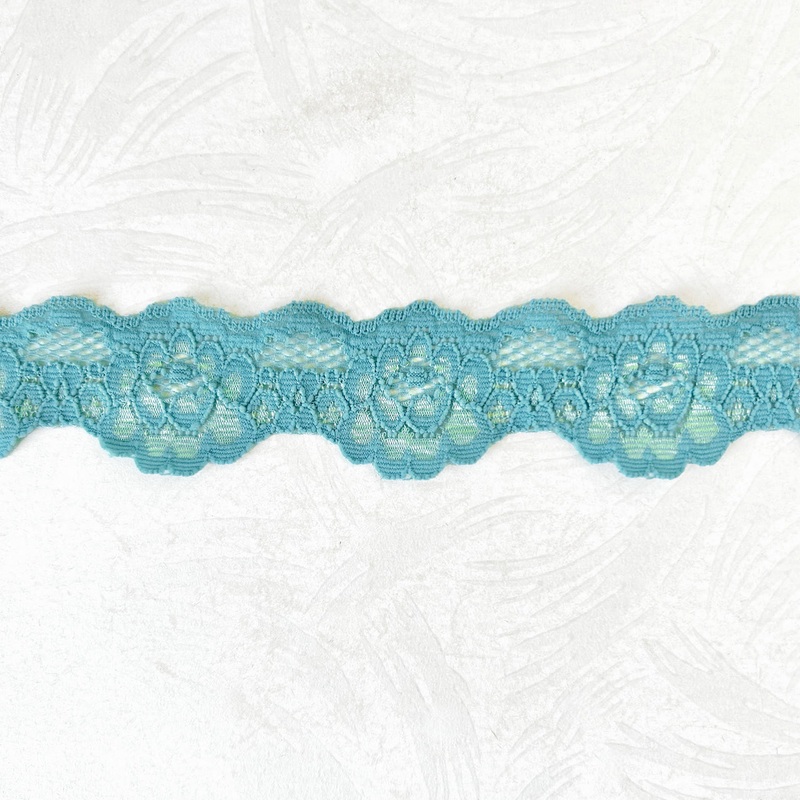 Floral Lingerie Elastic Lace-Blue