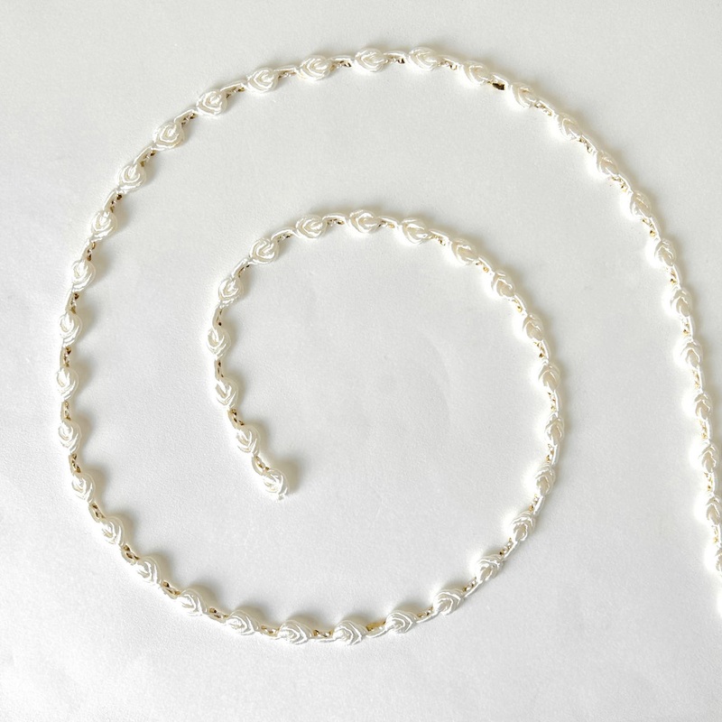 Floral Rococo Braid-White & Gold