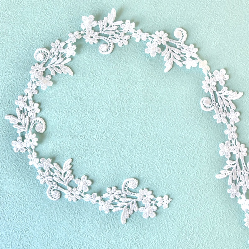 Floral Venice Lace-White