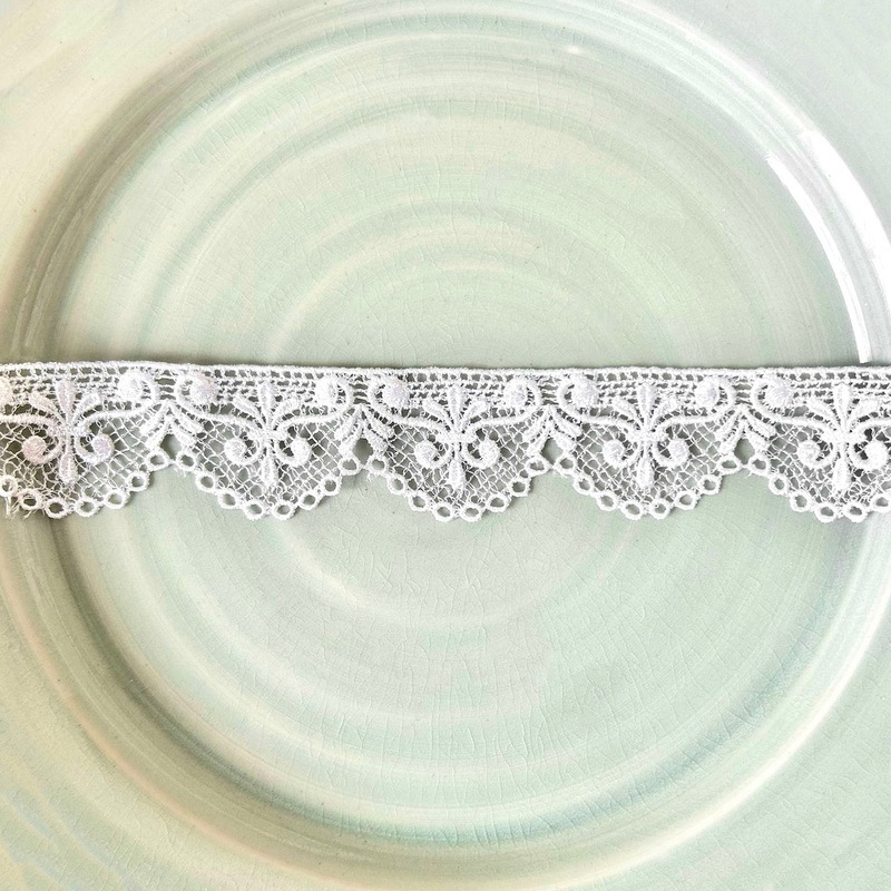 Flourish Venice Lace-White