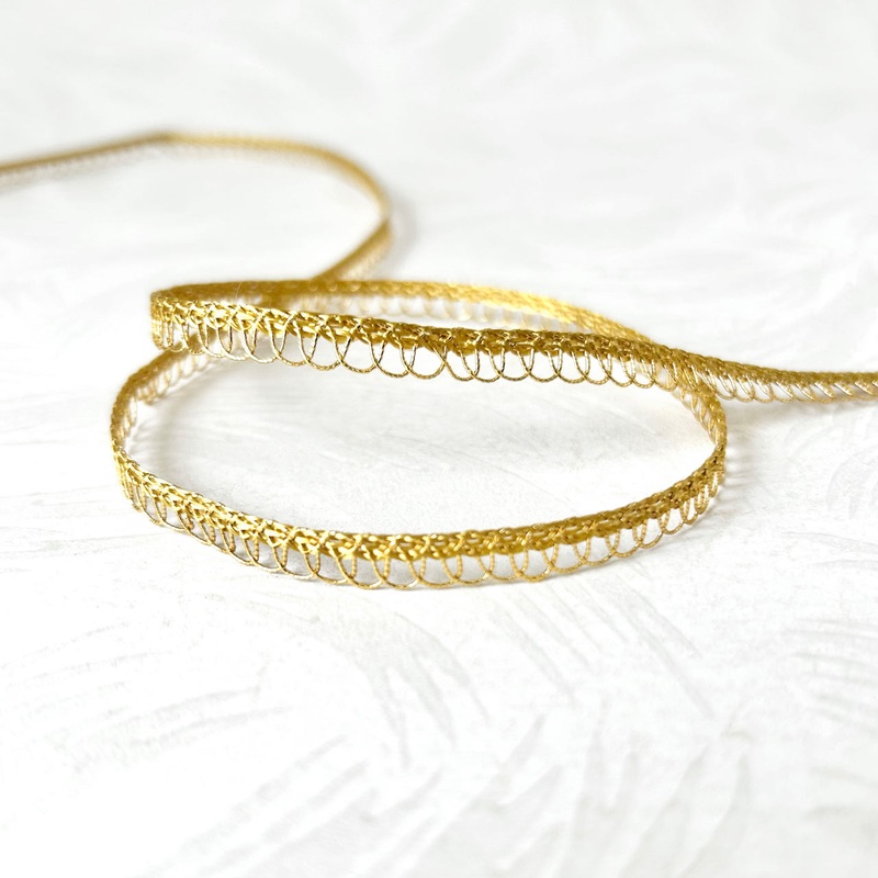 Metallic Gold Loop Braid-Gold