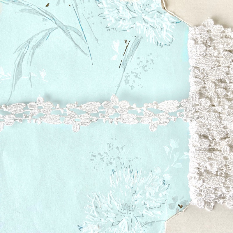 Pretty Floral Venice Lace-White