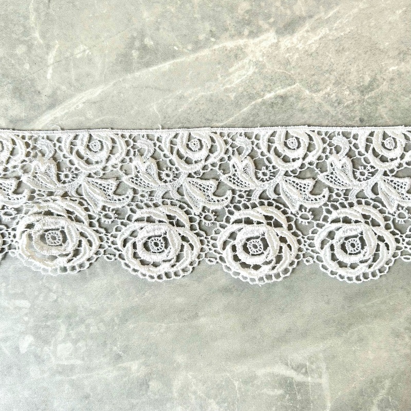 Rose Venice Lace-White