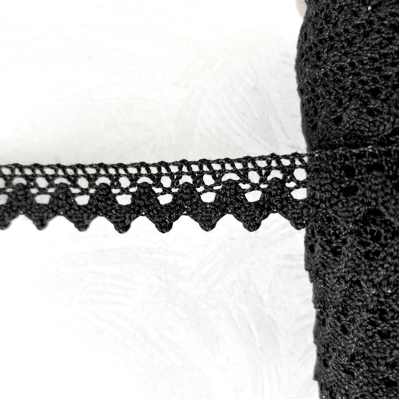 Swag Cluny Lace-Black-By the Yard & 144 Yard Roll