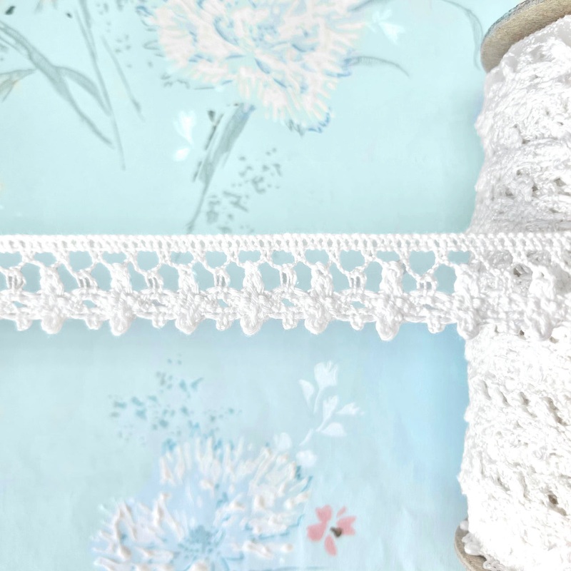 White Cotton Cluny Lace-White-By the Yard & 144 Yard Roll