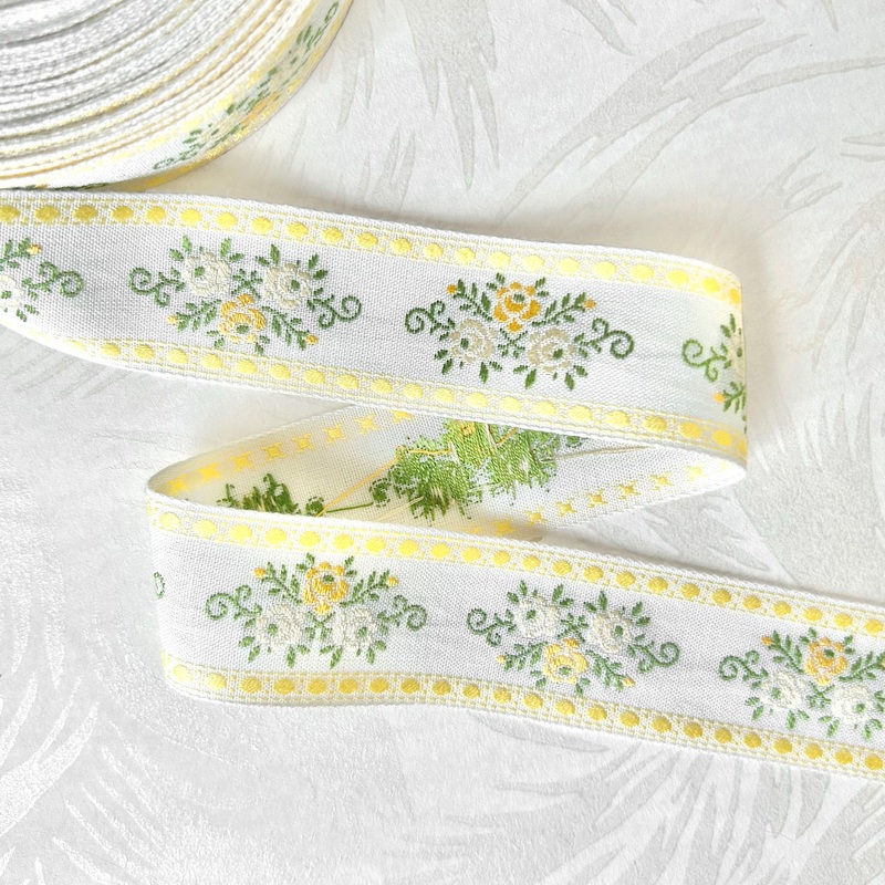 Yellow Floral Jacquard-Yellow