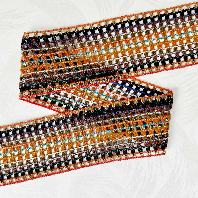 Decorative Metallic Braid-Black & White