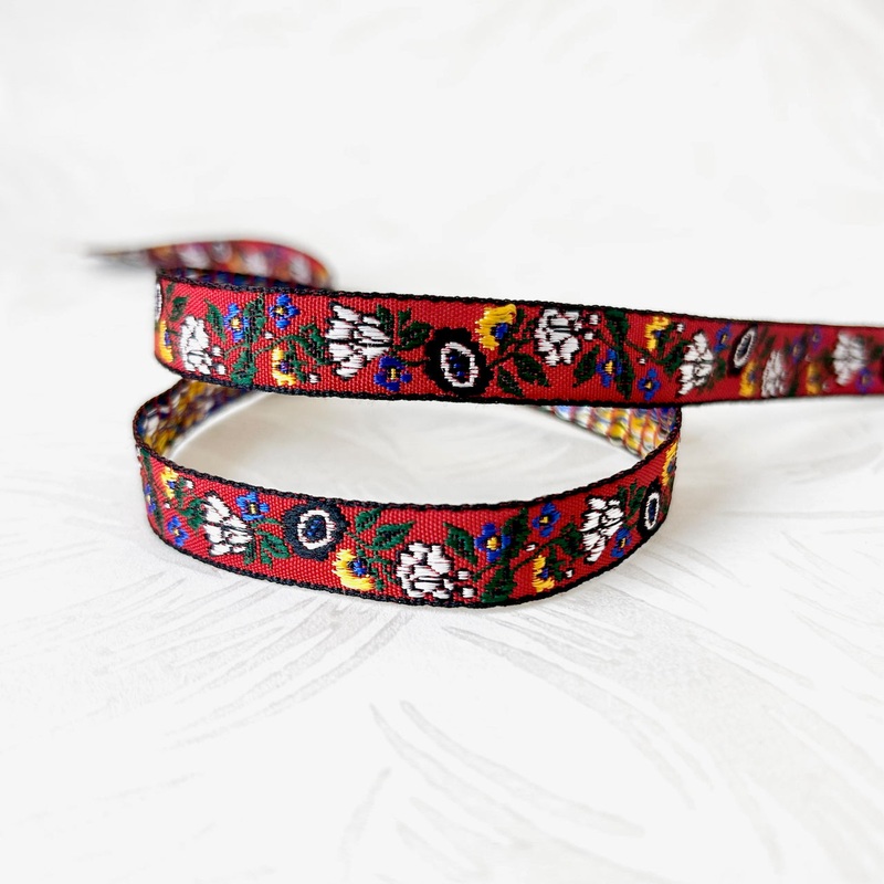 Floral Jacquard-Red