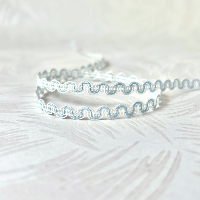 Iridescent Gimp Braid-Light Blue & Iridescent White