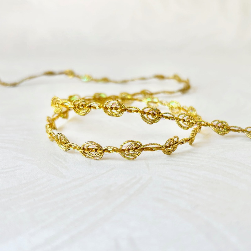 Iridescent Metallic Rococo Braid