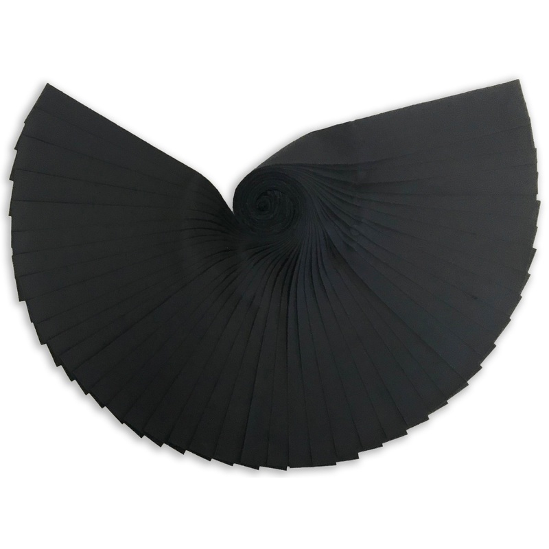 Matt's Pre-Cut 40 Piece 2 1/2 Jelly Roll Strips - Moda Bella Solids - 9900 99 Black