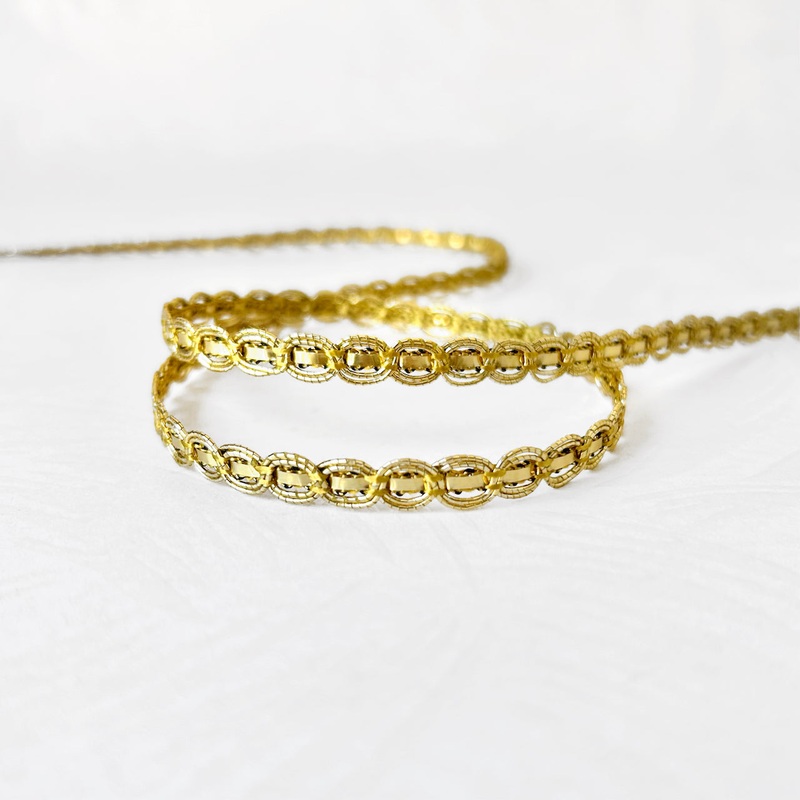 Metallic Gold Inset Braid-Gold