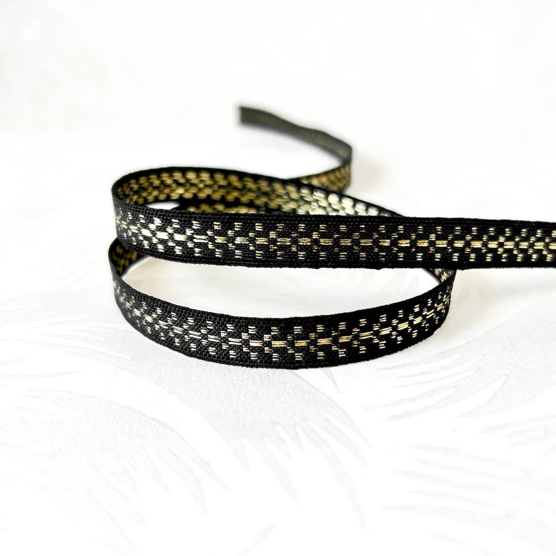 Metallic Jacquard-Black & Gold