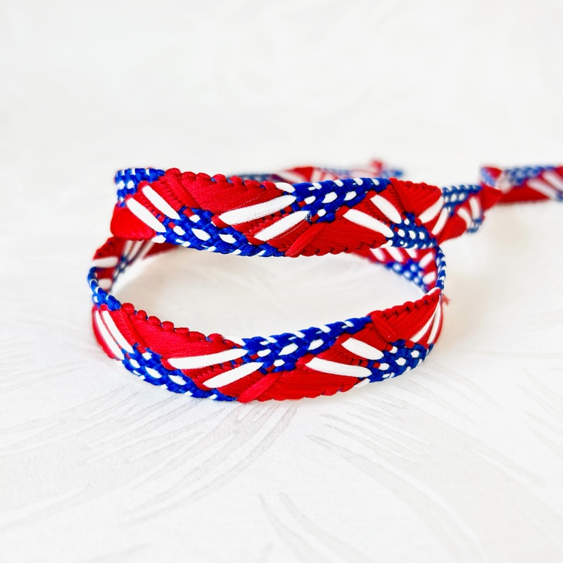 Patriotic Braid-Red, White & Blue