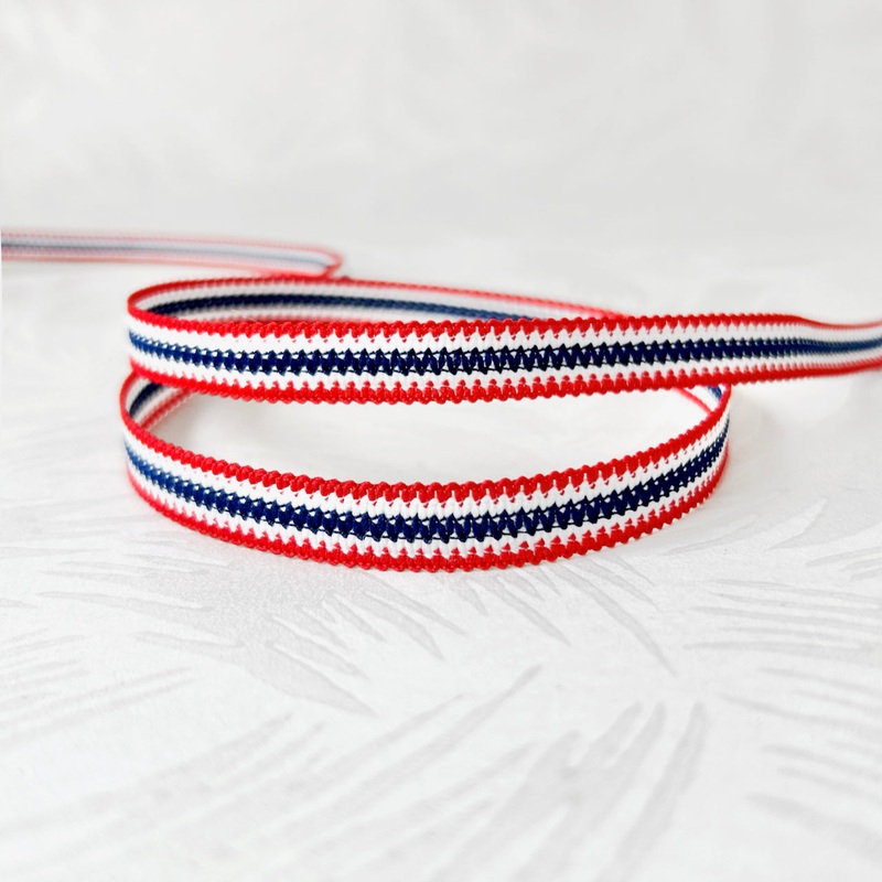 Red, White & Blue Flat Braid-Red White & Blue