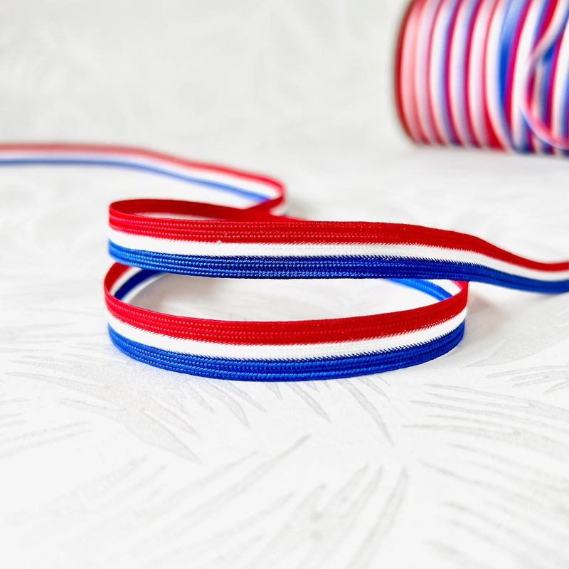 Red White & Blue Striped Middy Braid