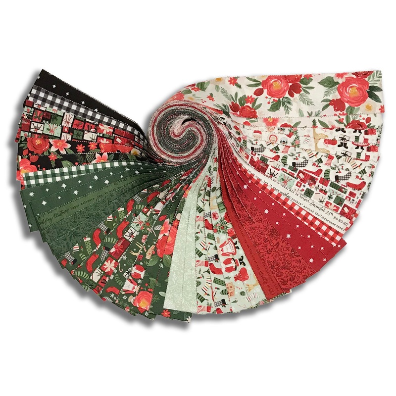 Riley Blake Pre-Cut 40 Piece 2 1/2 Rolie Polie Jelly Roll RP 16350 40 - Charming Christmas