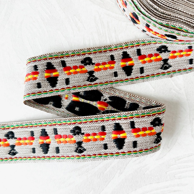 Thunderbird Jacquard-Orange & Red on Brown