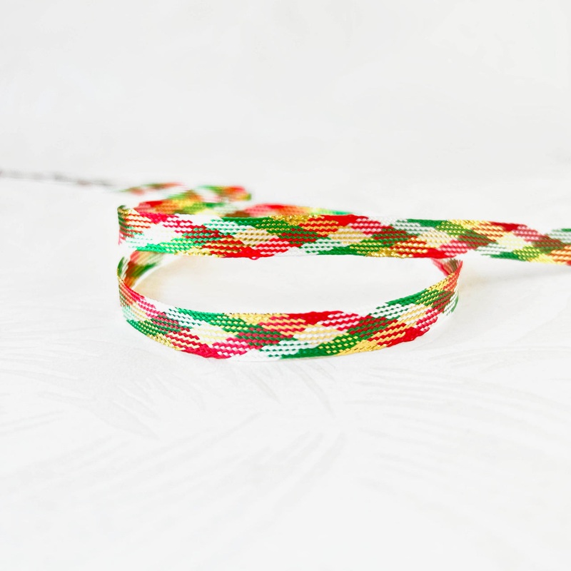 Bias Weave Metallic Flat Braid