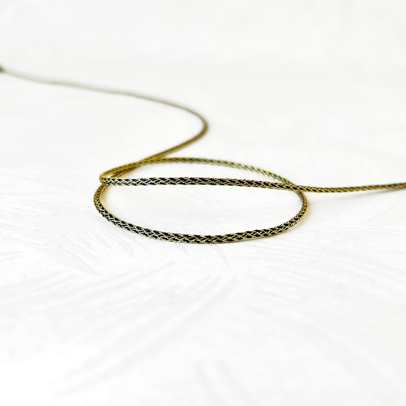 Braided Metallic Cord-Black & Gold-By the Yard & 36 Yard Board