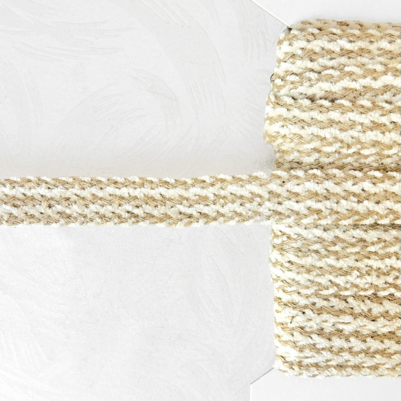 Chenille & Jute Braid-Jute & Natural
