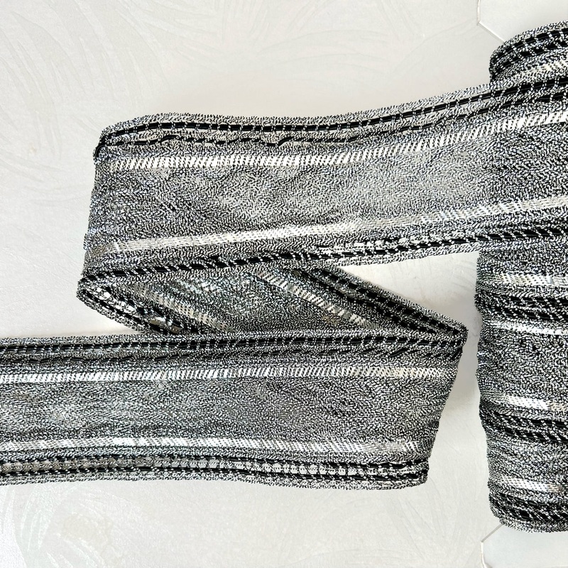 Fancy Wide Metallic Weave Braid
