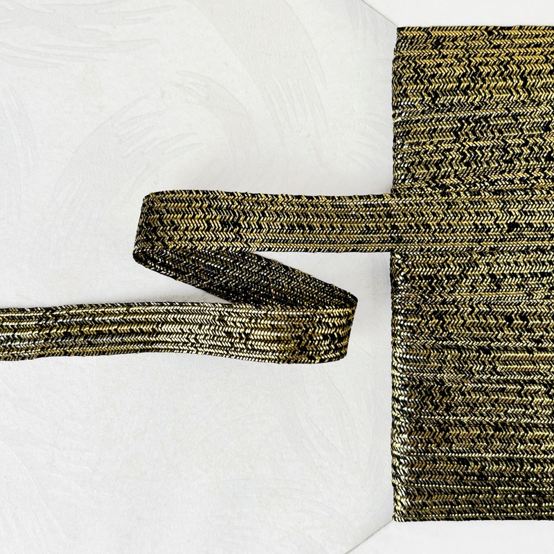 Flat Metallic Braid-Black & Gold-By the Yard & 36 Yard Board