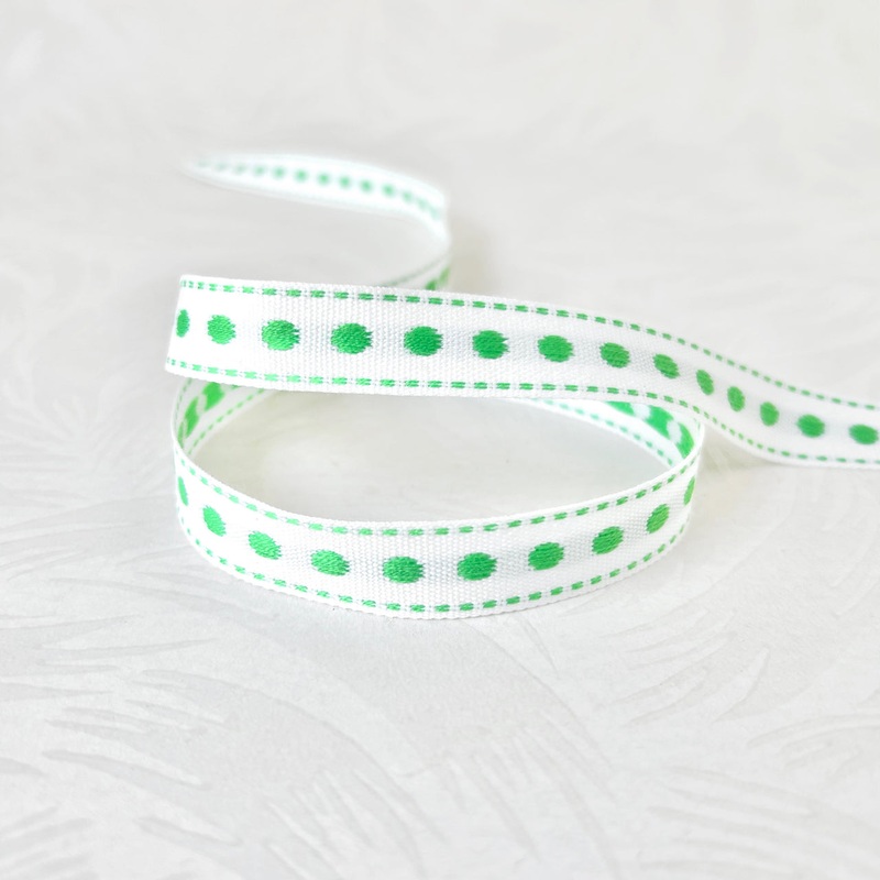 Green Dot Jacquard-Green & White