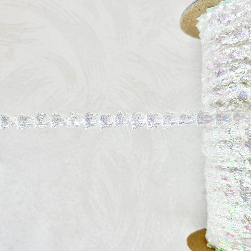 Iridescent Fan Braid-Iridescent White-By the Yard & 36 Yard Board