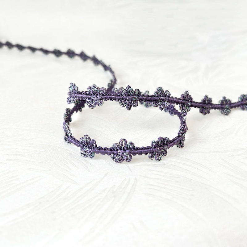 Iridescent Rococo Braid-Purple & Iridescent