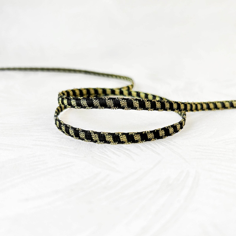 Metallic Braid-Gold & Black-By the Yard & 144 Yard Roll