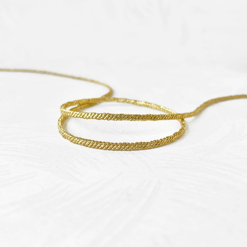 Metallic Braided Cord-Gold-By the Yard & 144 Yard Roll