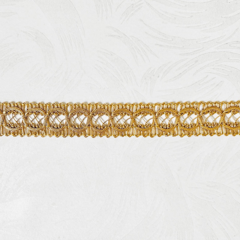 Metallic Figure 8 Braid-Antique Gold
